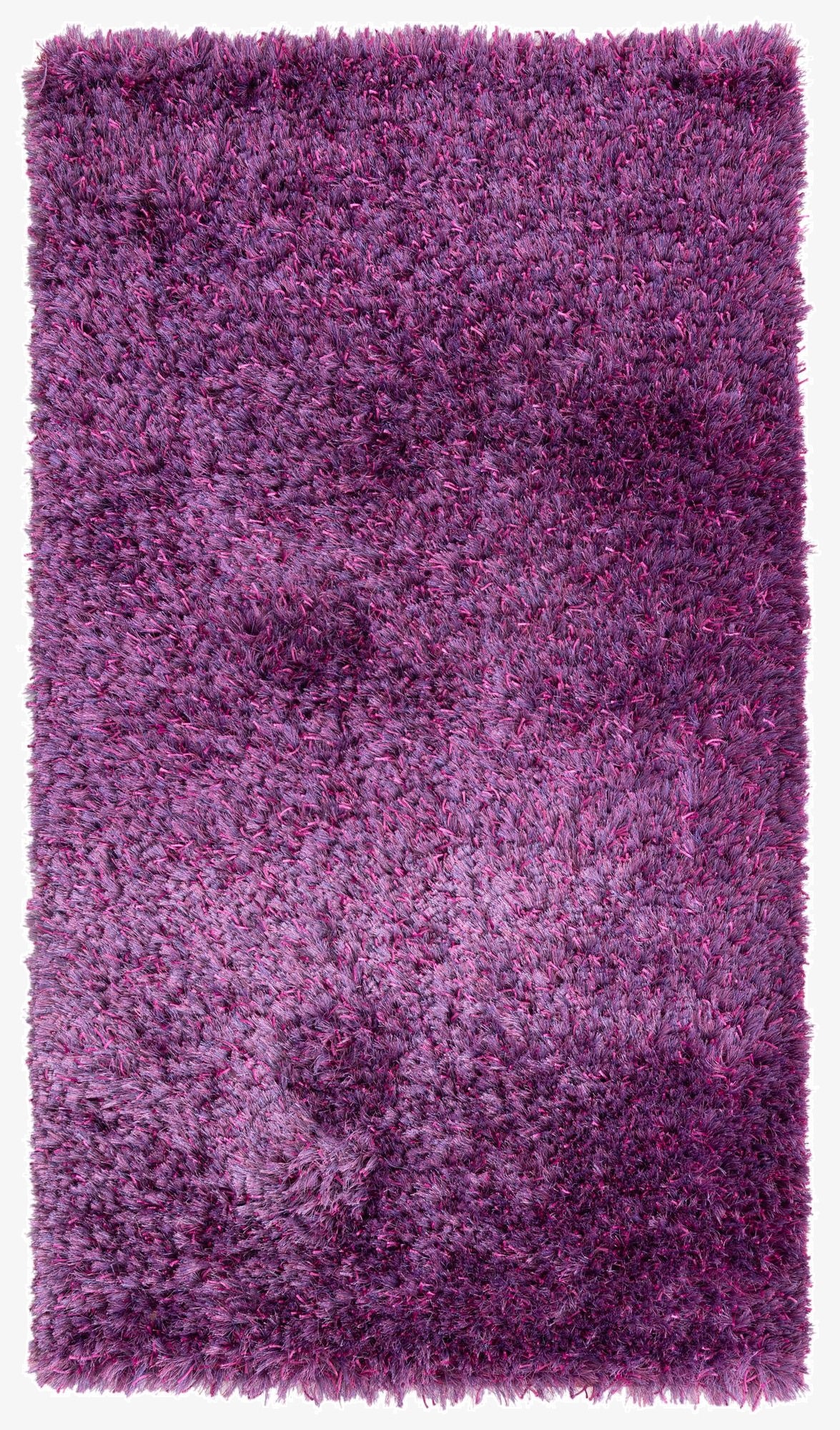 3' 2 x 5' 5  Hand Knotted Solid Shag Oriental Rug