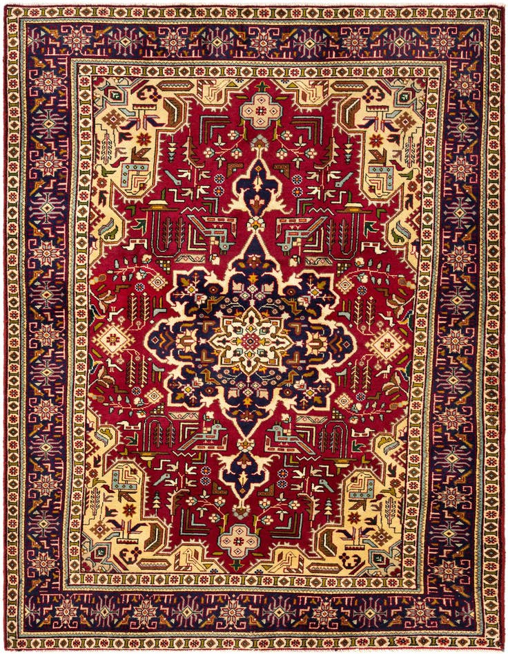 Detail image of 4' 5 x 6' 6 Tabriz Rug