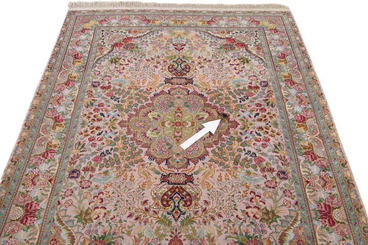 5' x 6' 8 Hand Knotted Tabriz Persian Rug