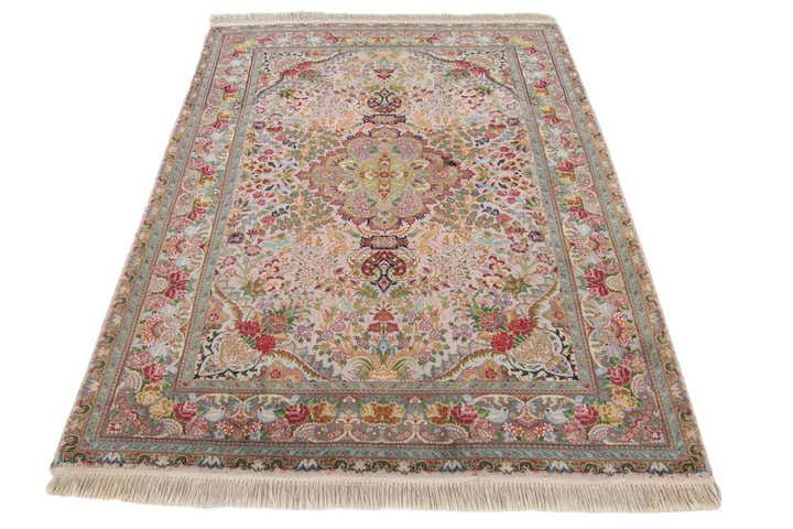 5' x 6' 8 Hand Knotted Tabriz Persian Rug