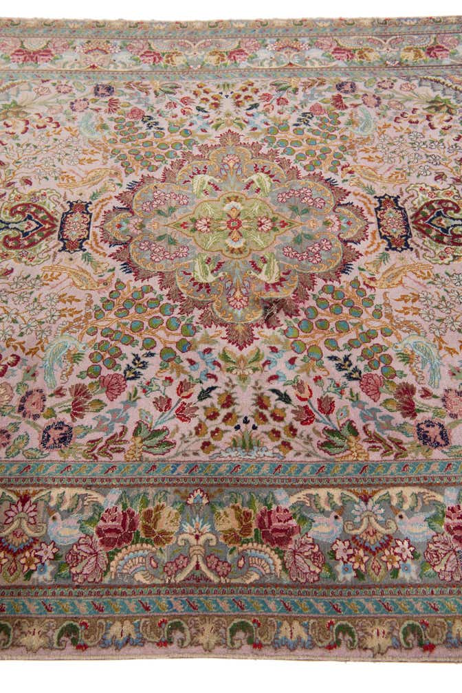 5' x 6' 8 Hand Knotted Tabriz Persian Rug