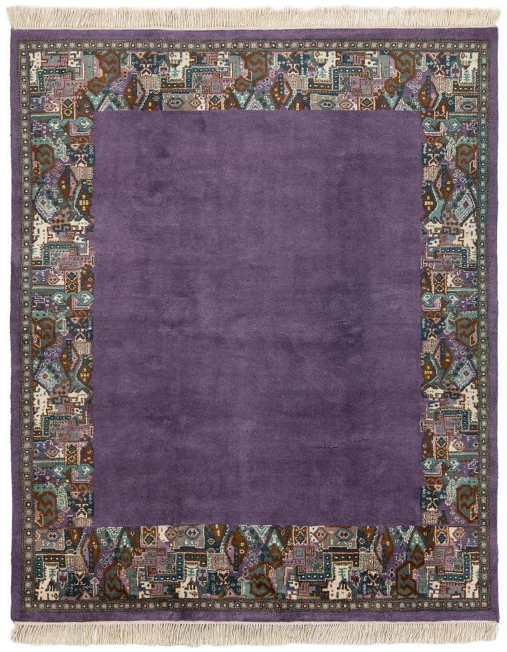 Detail image of 6' 8 x 8' 3 Hand Knotted Tibet Wool Rug