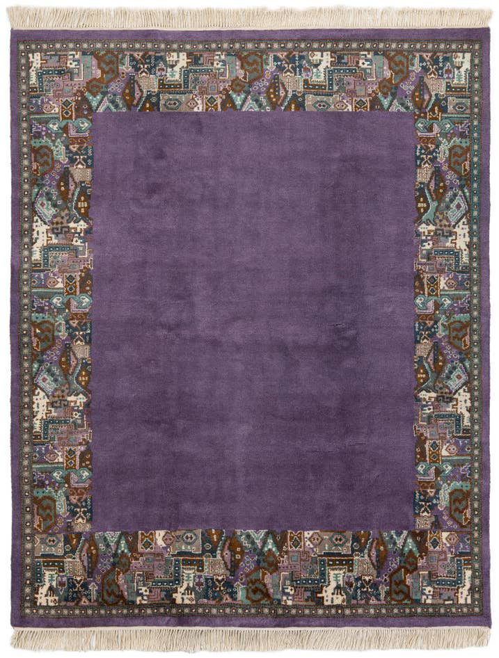 Detail image of 6' 8 x 8' 3 Hand Knotted Tibet Wool Rug