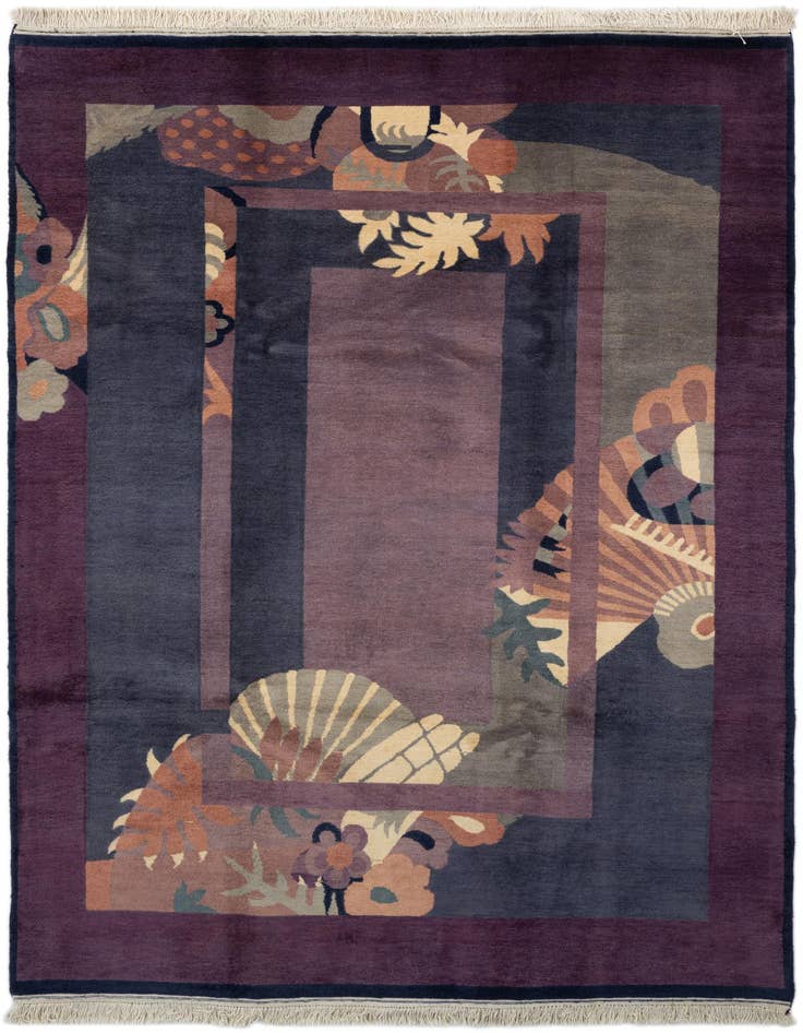 Detail image of 6' 6 x 9' 4 Hand Knotted Tibet Wool Rug