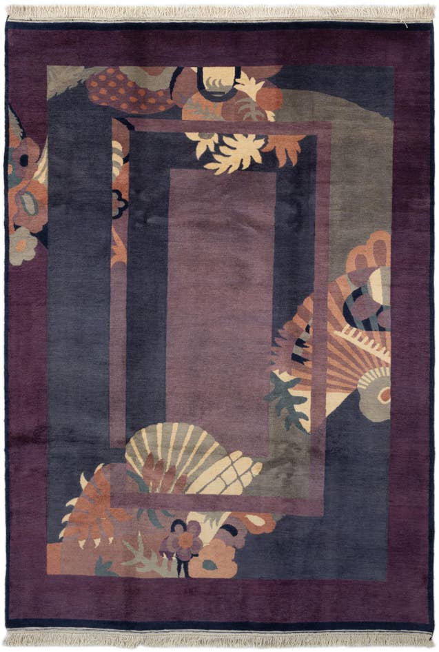 Detail image of 6' 6 x 9' 4 Hand Knotted Tibet Wool Rug