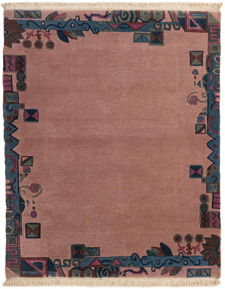 Detail image of 4' 1 x 5' 9 Hand Knotted Tibet Wool Rug