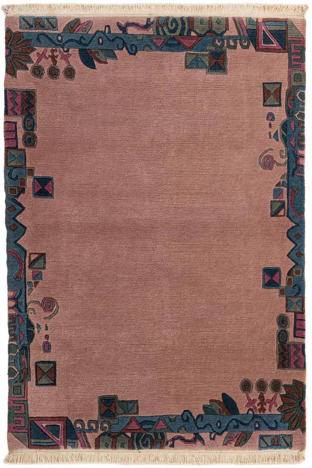 Detail image of 4' 1 x 5' 9 Hand Knotted Tibet Wool Rug