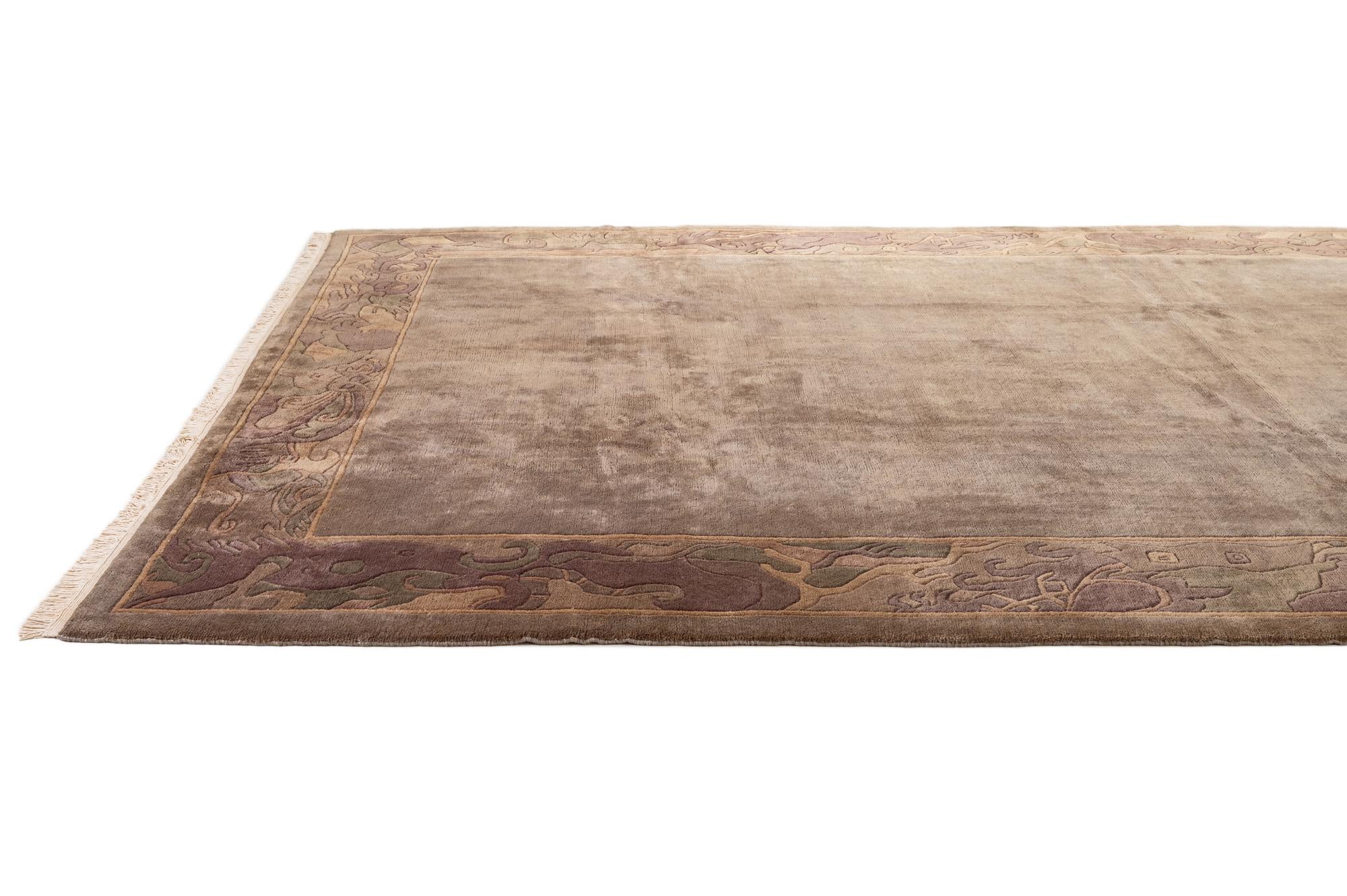 8' 1 x 10' 11 Hand Knotted Tibet Wool Rug