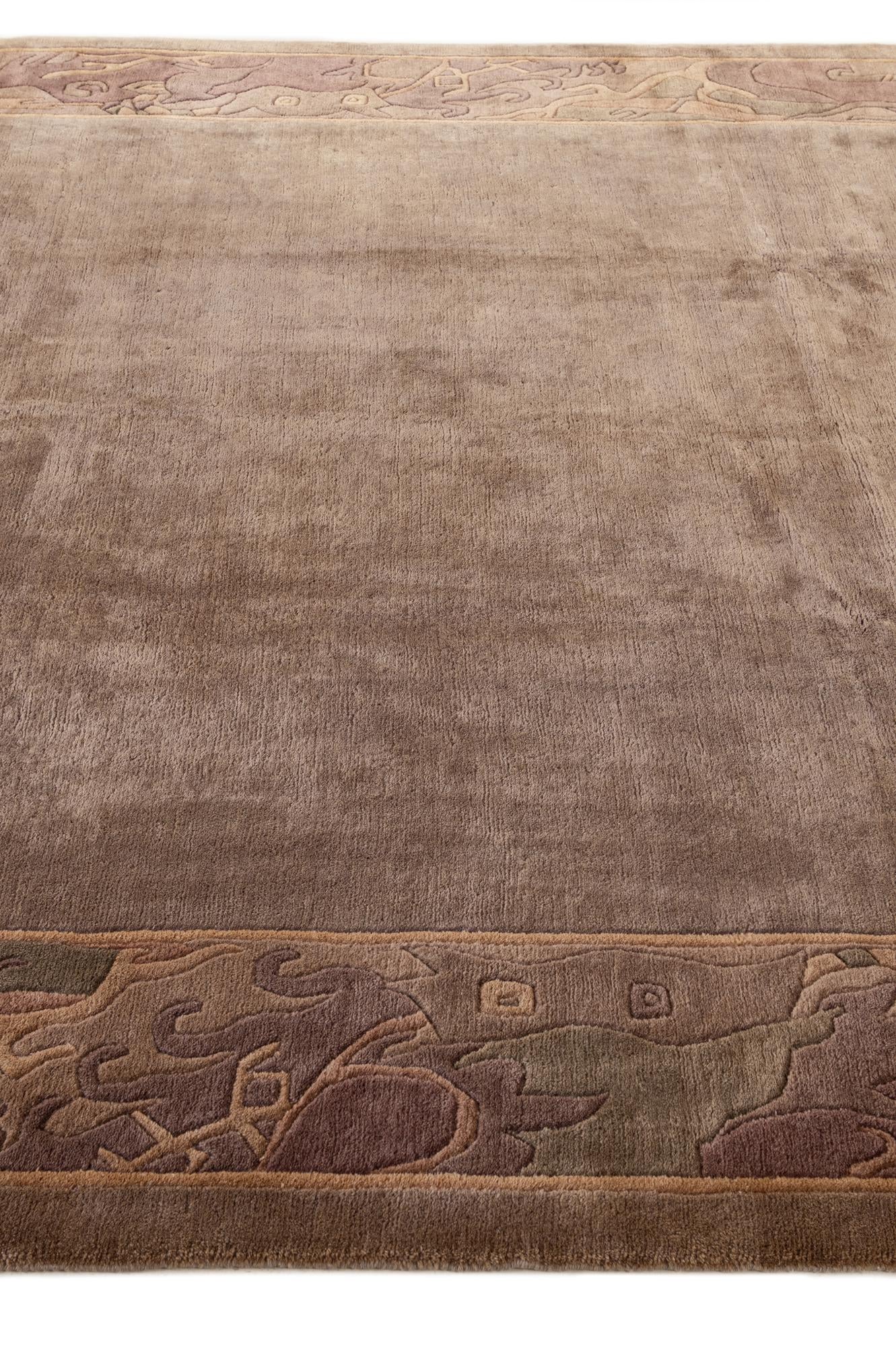 8' 1 x 10' 11 Hand Knotted Tibet Wool Rug