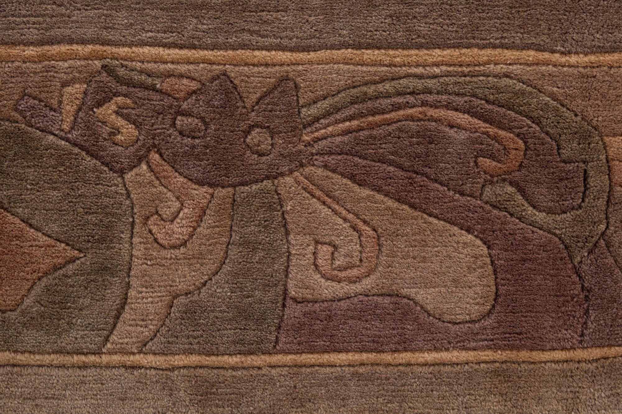 8' 1 x 10' 11 Hand Knotted Tibet Wool Rug