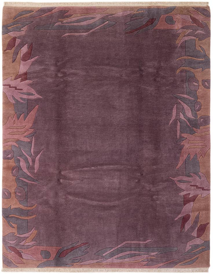 Detail image of 6' 6 x 9' 9 Hand Knotted Tibet Wool Rug