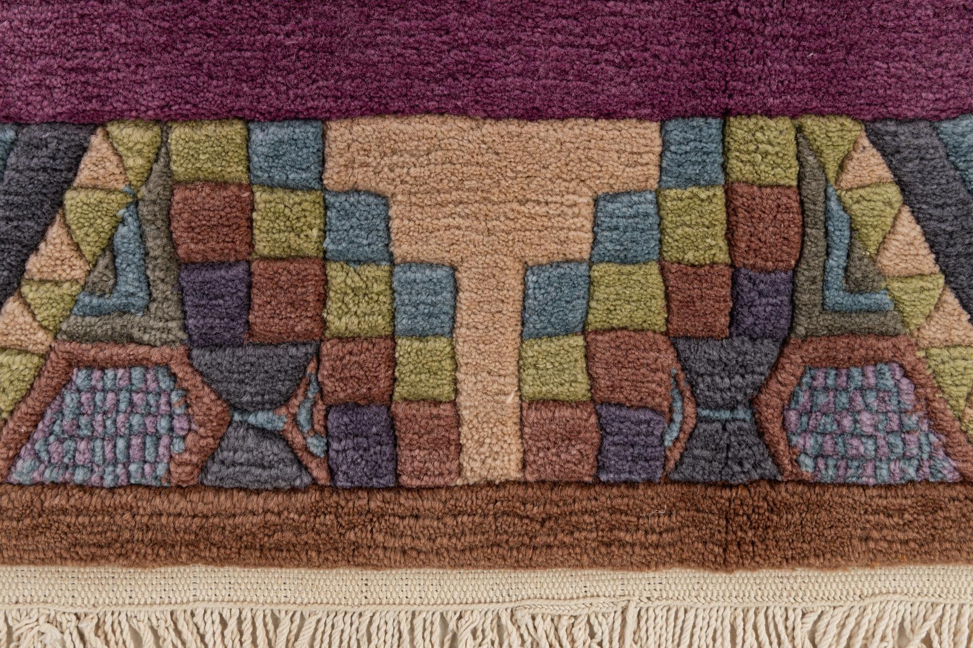 5' 10 x 7' 6 Hand Knotted Tibet Wool Rug