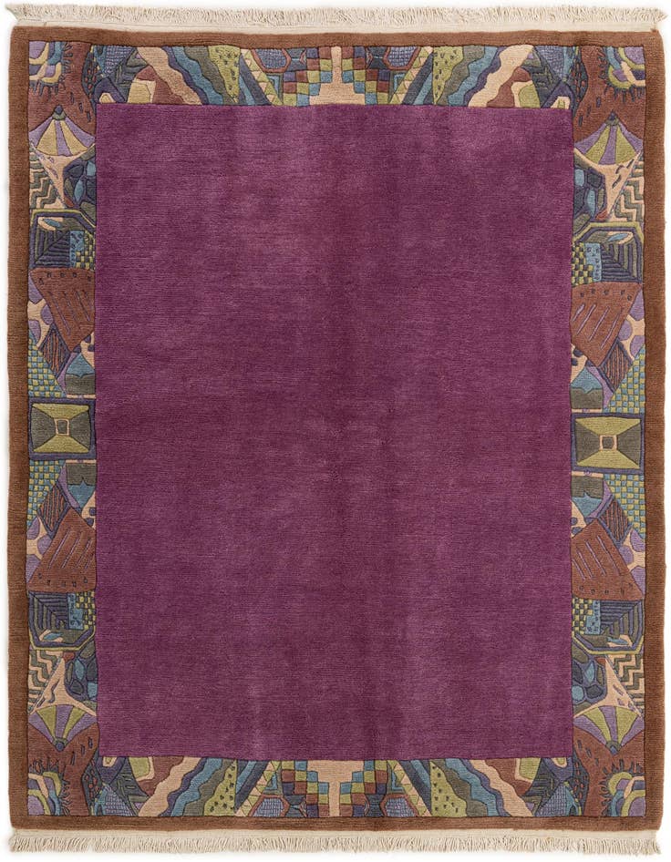Detail image of 5' 10 x 7' 6 Hand Knotted Tibet Wool Rug