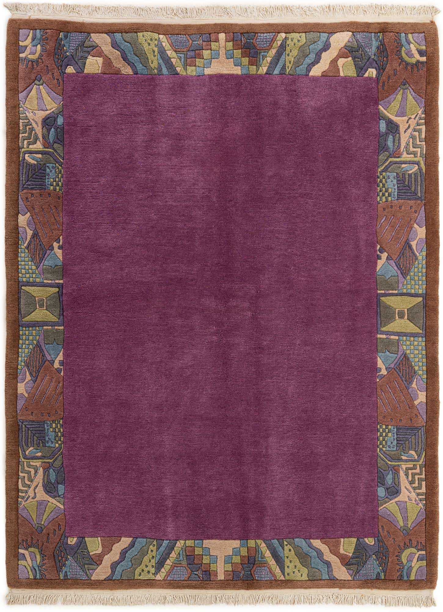 5' 10 x 7' 6 Hand Knotted Tibet Wool Rug