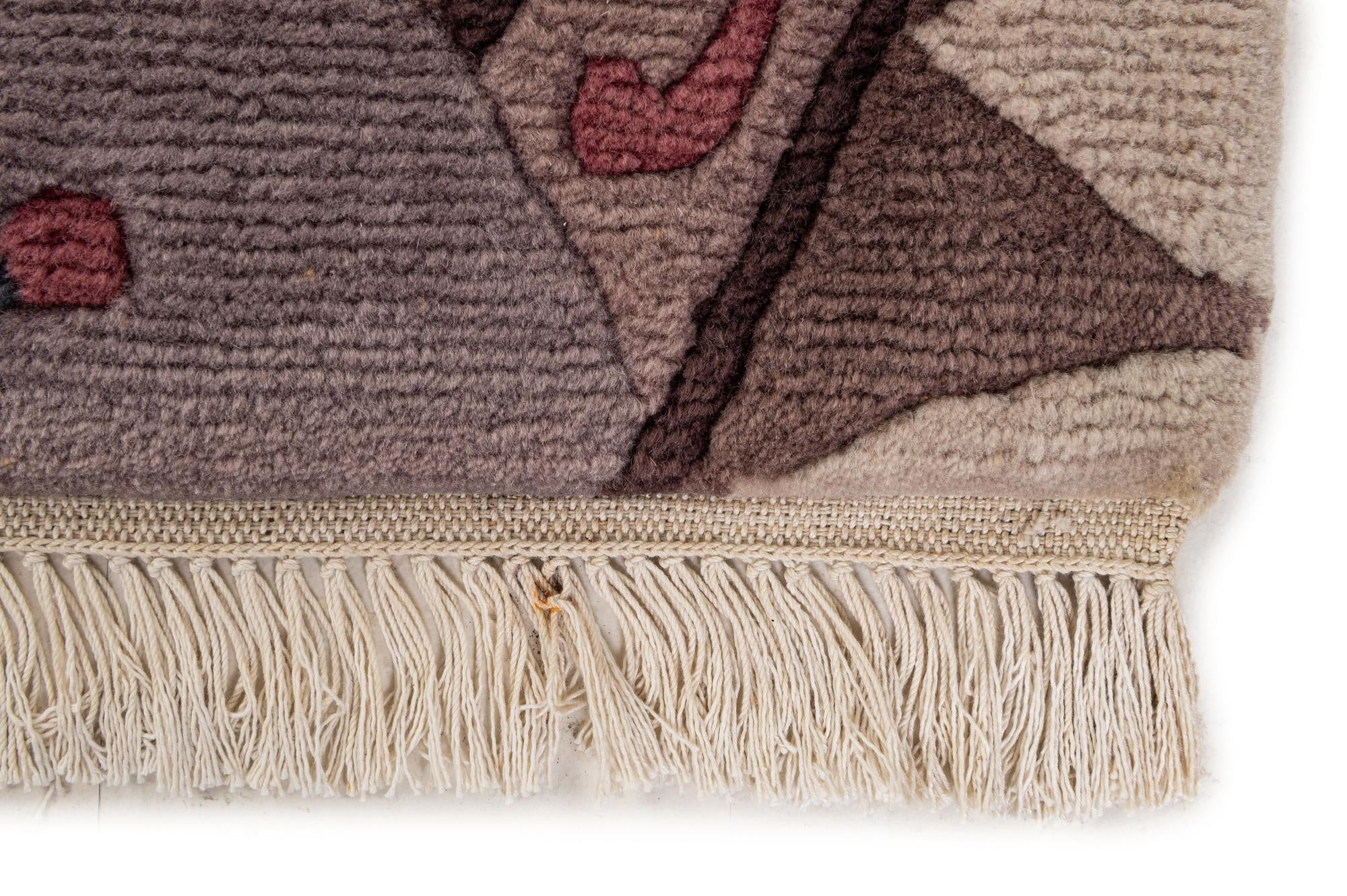 155cm x 245cm anudado a mano Tibet Alfombra Lana
