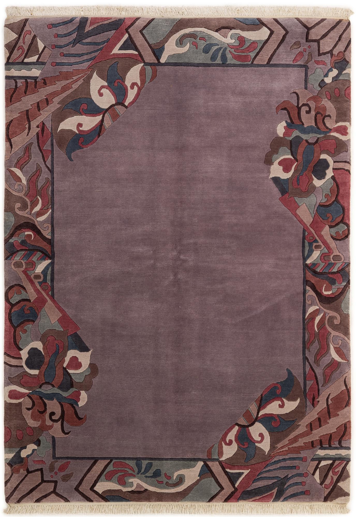 155cm x 245cm anudado a mano Tibet Alfombra Lana