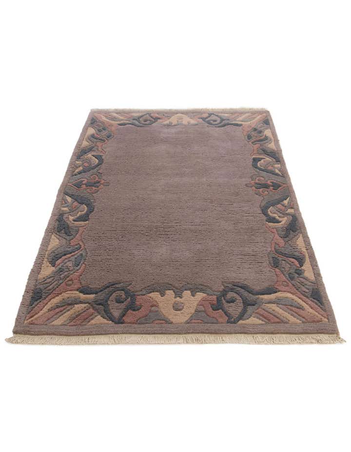 4' x 5' 11 Hand Knotted Tibet Wool Rug