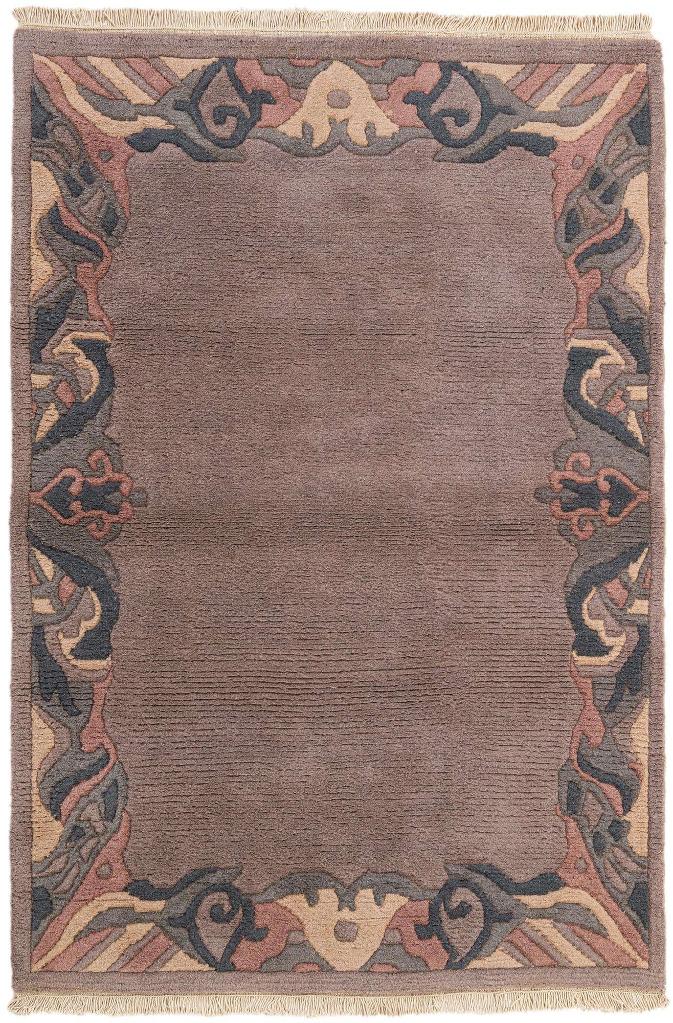4' x 5' 11 Hand Knotted Tibet Wool Rug