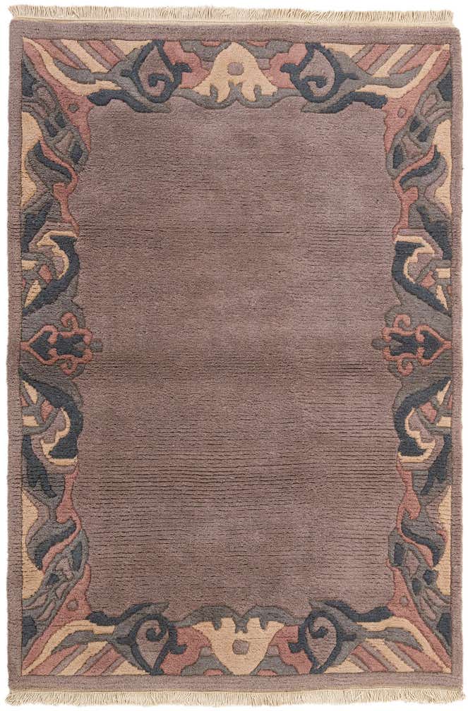 4' x 5' 11 Hand Knotted Tibet Wool Rug