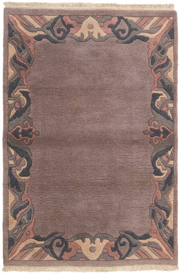Detail image of 4' x 5' 11 Hand Knotted Tibet Wool Rug