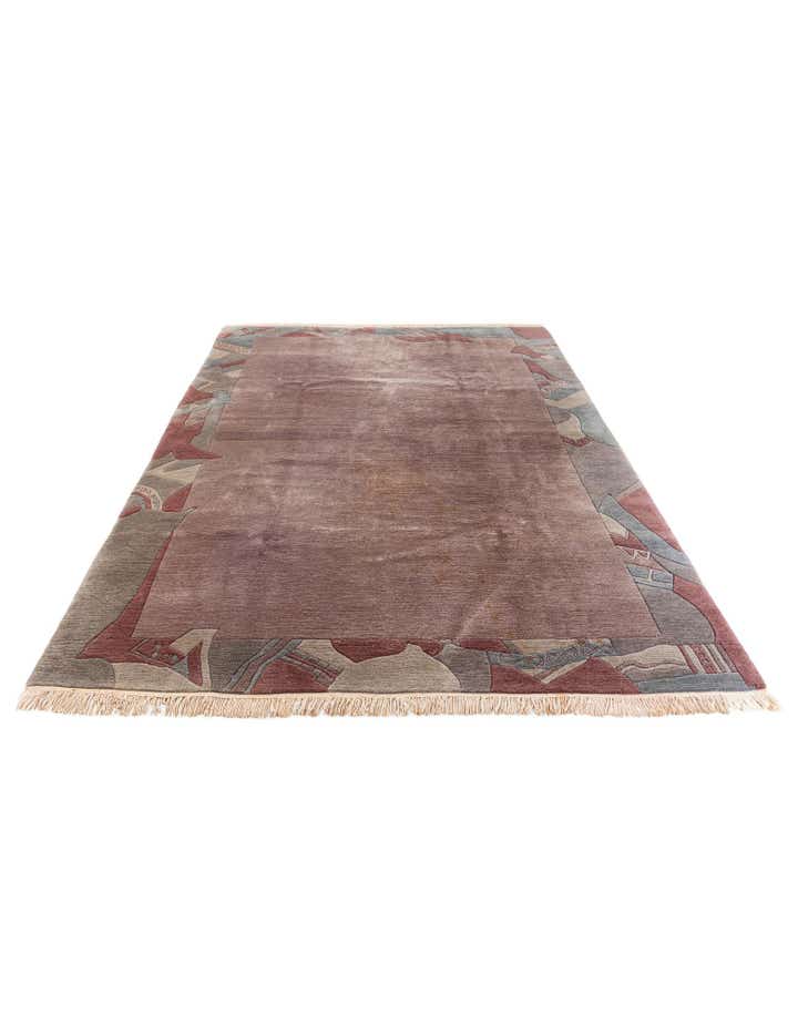 6' 8 x 9' 8 Hand Knotted Tibet Wool Rug