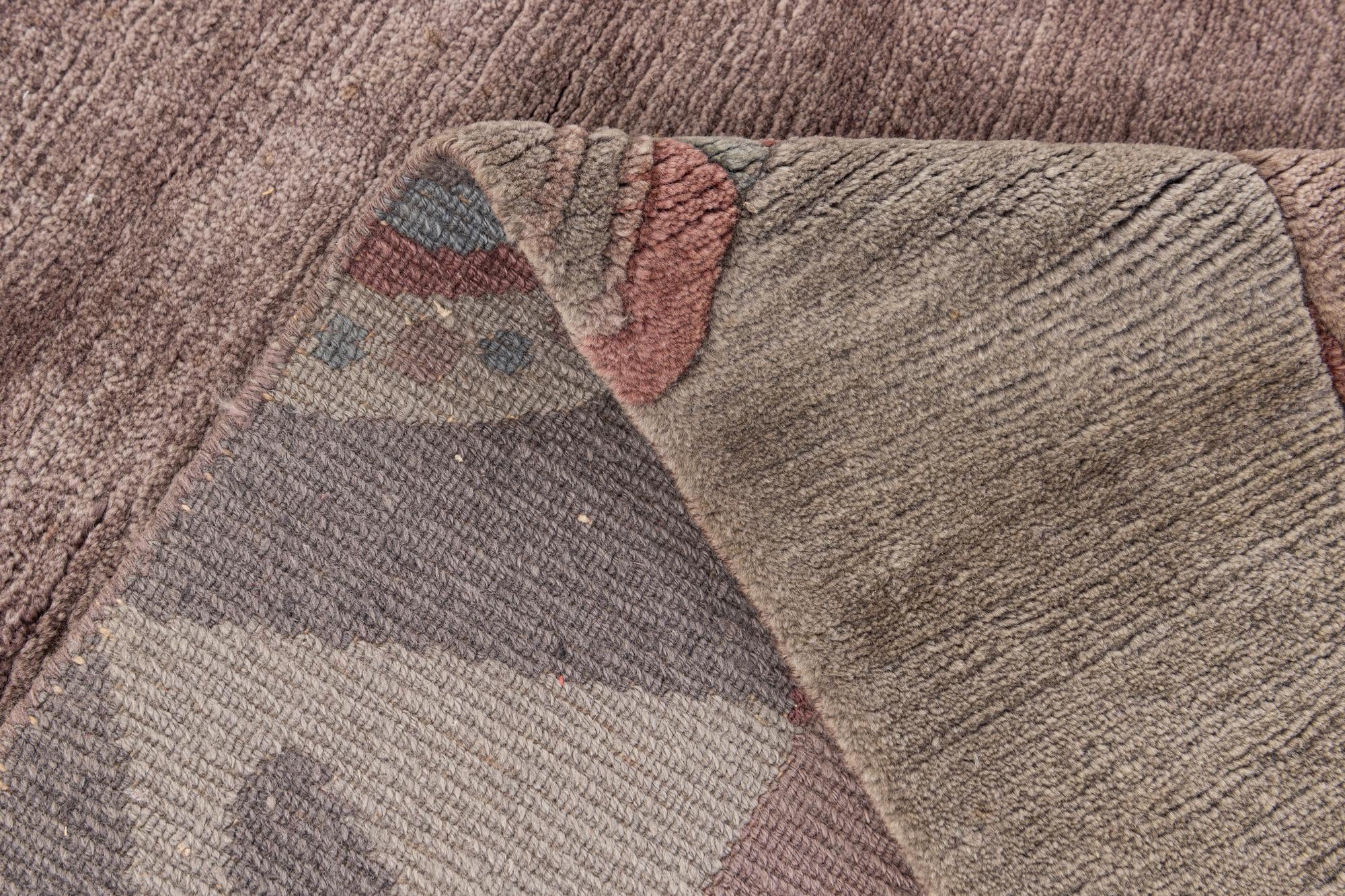 6' 8 x 9' 8 Hand Knotted Tibet Wool Rug