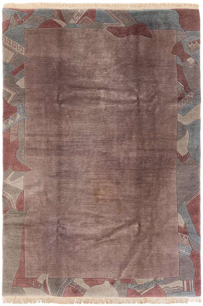 6' 8 x 9' 8 Hand Knotted Tibet Wool Rug