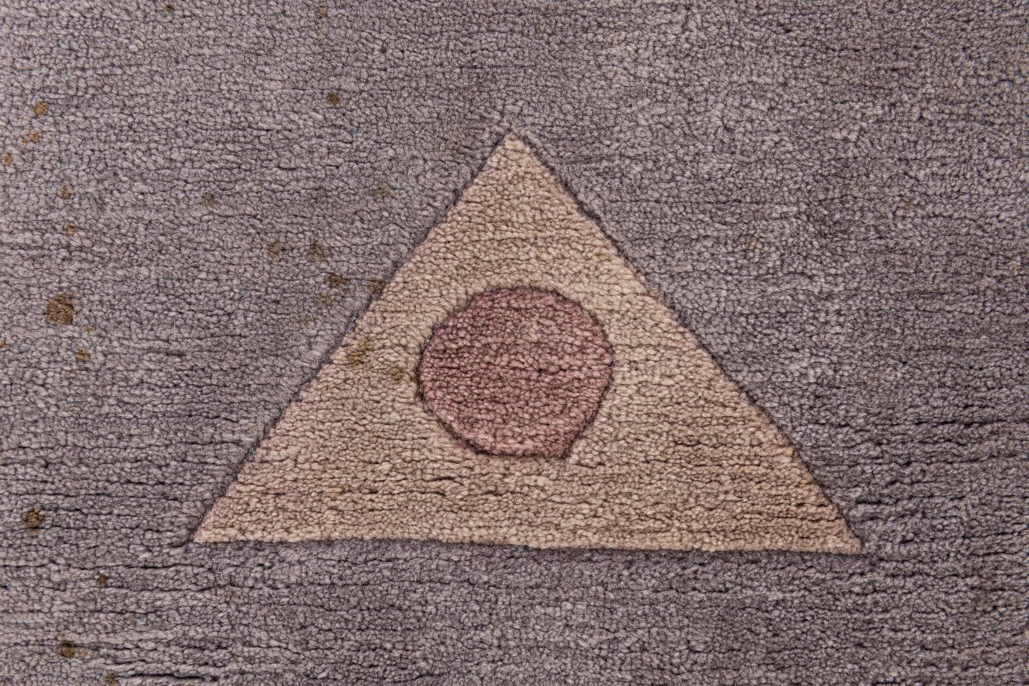 6' 7 x 9' 10 Hand Knotted Tibet Wool Rug