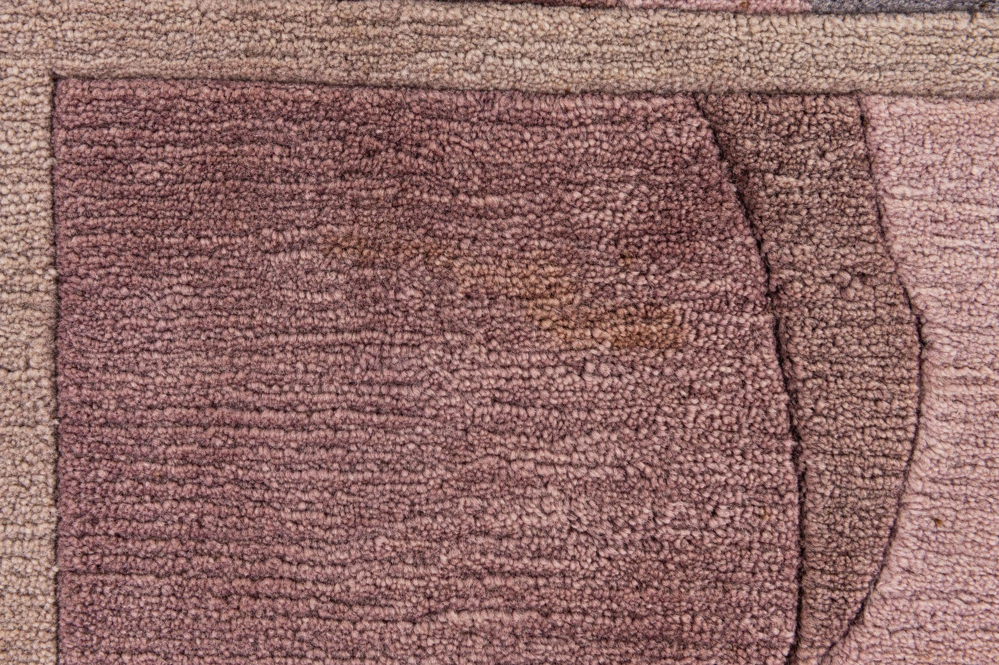 6' 7 x 9' 10 Hand Knotted Tibet Wool Rug