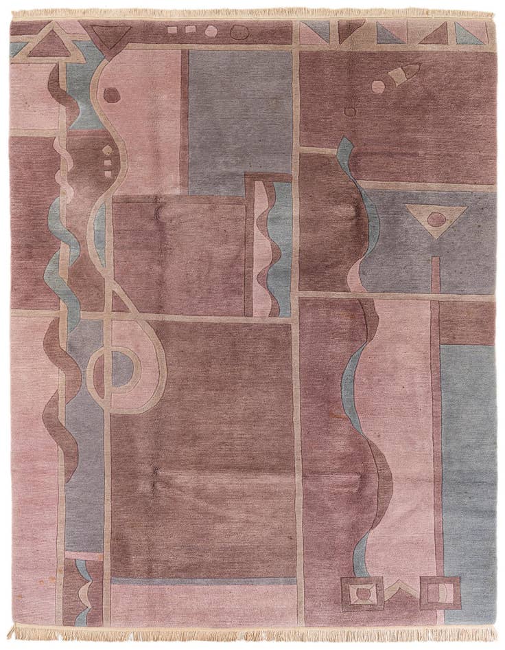 Detail image of 6' 7 x 9' 10 Hand Knotted Tibet Wool Rug