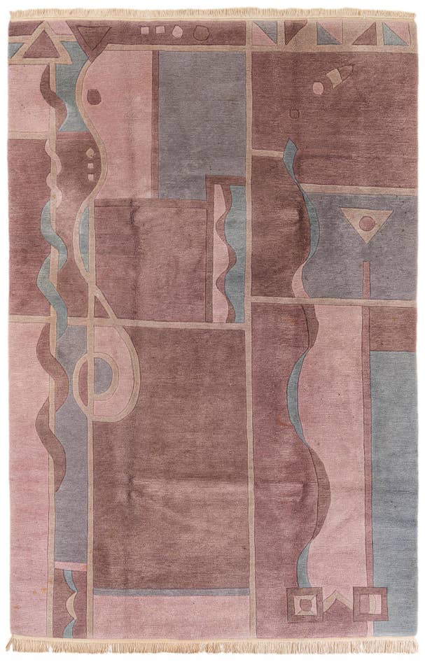 Detail image of 6' 7 x 9' 10 Hand Knotted Tibet Wool Rug