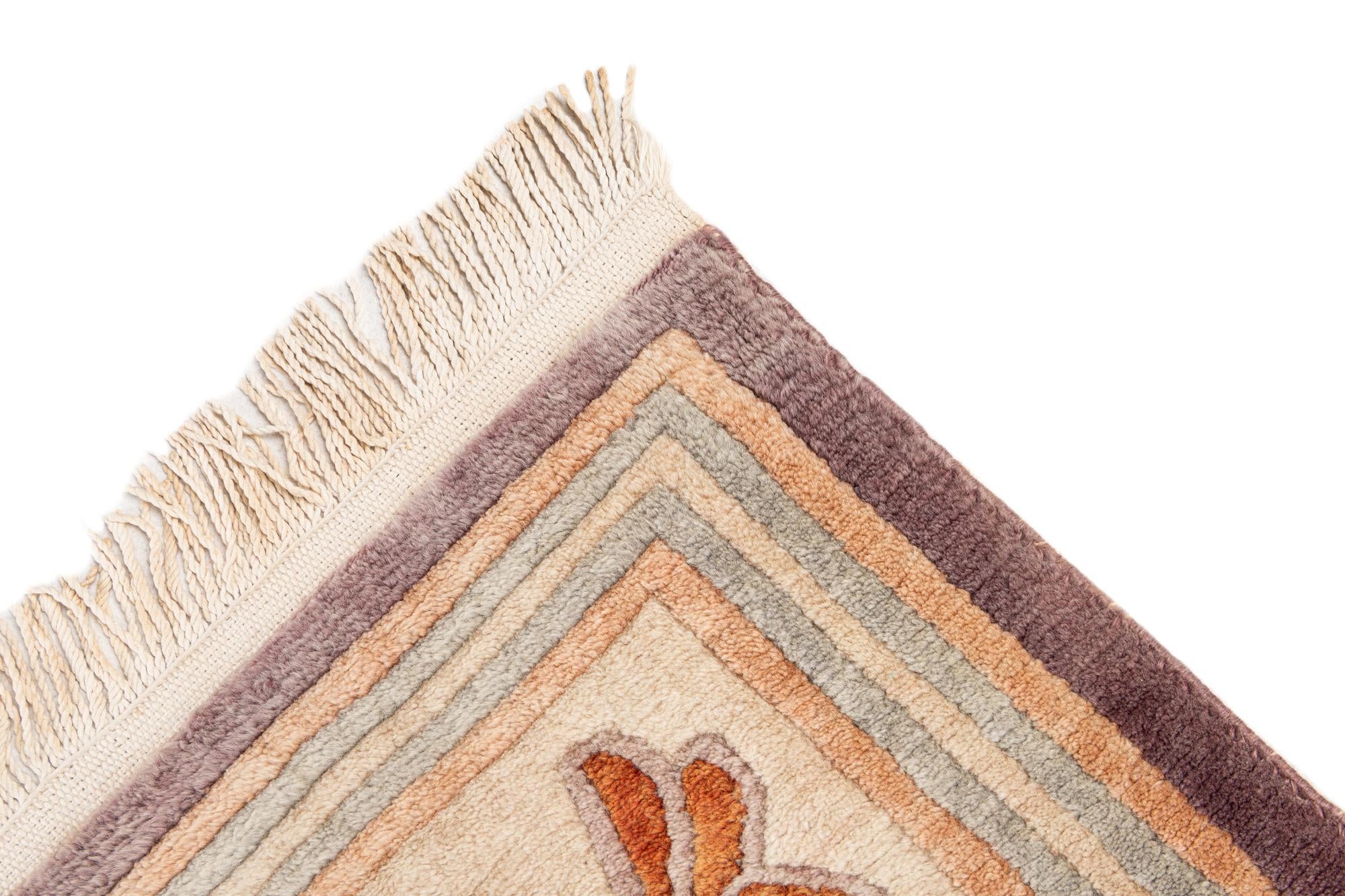 6' 6 x 9' 7 Hand Knotted Tibet Wool Rug