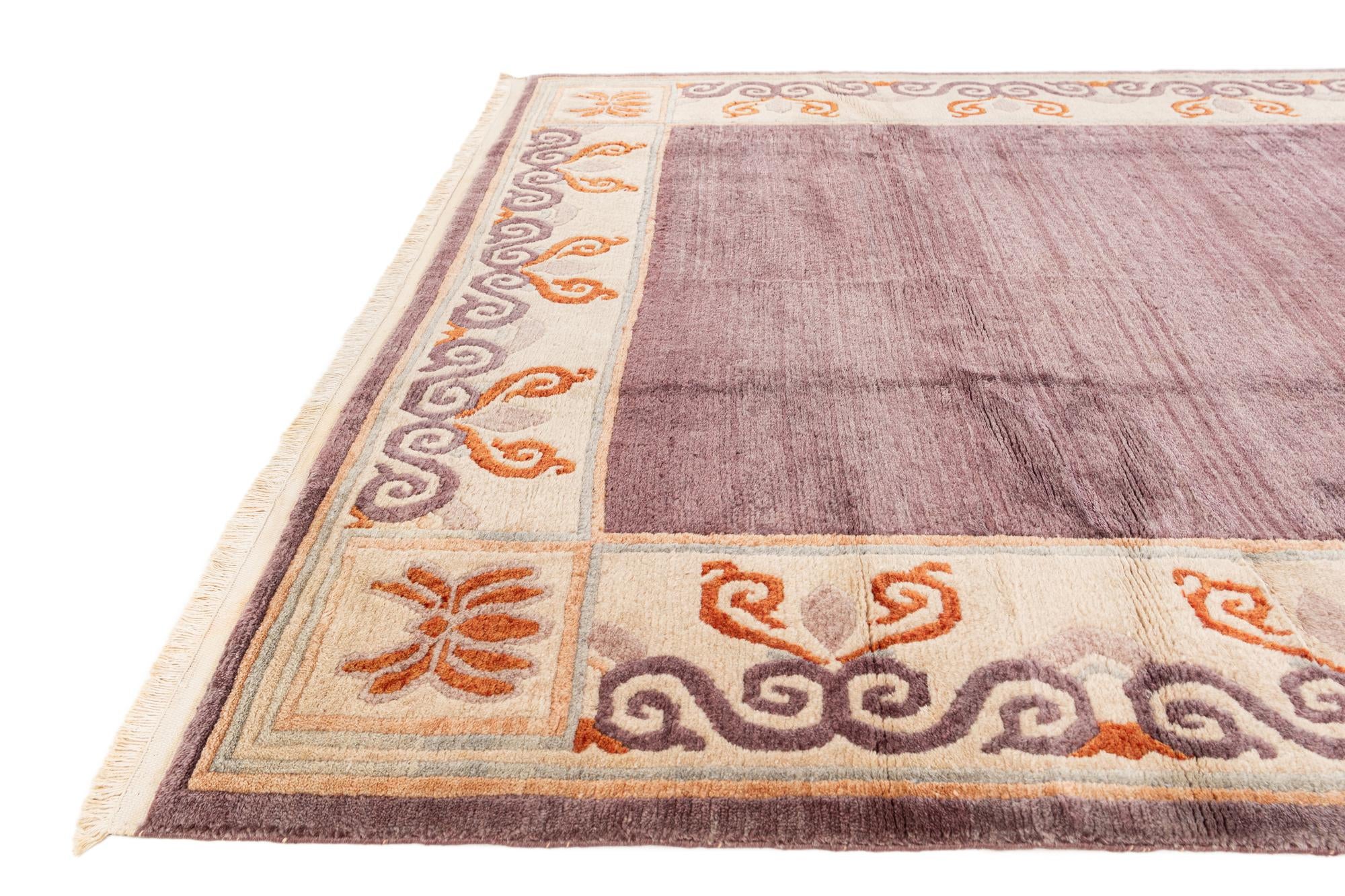 6' 6 x 9' 7 Hand Knotted Tibet Wool Rug