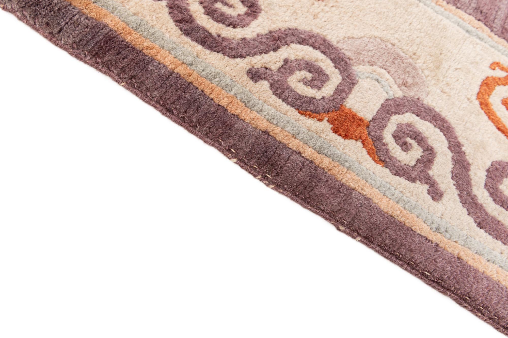 6' 6 x 9' 7 Hand Knotted Tibet Wool Rug