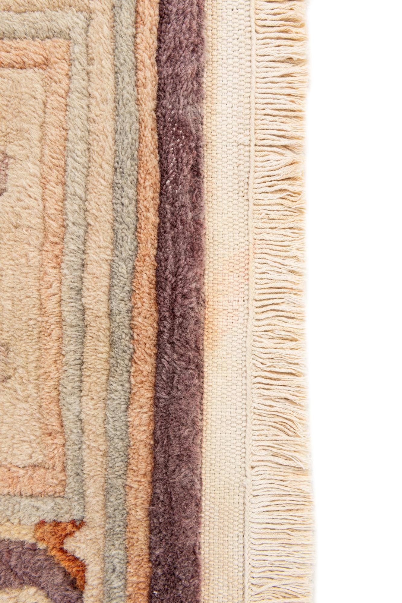 6' 6 x 9' 7 Hand Knotted Tibet Wool Rug