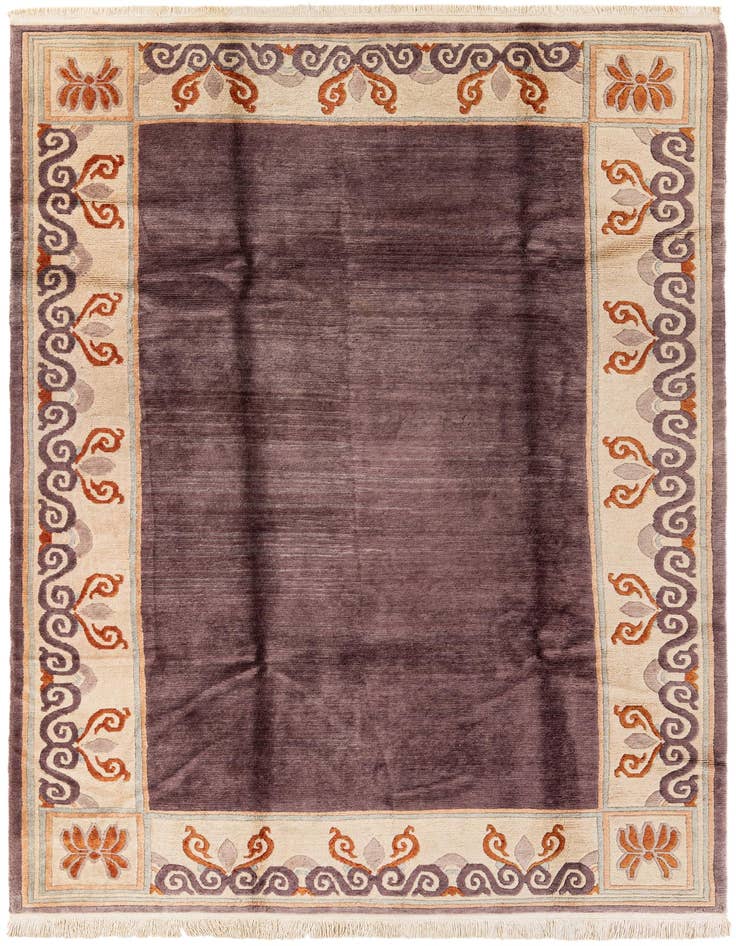 Detail image of 6' 6 x 9' 7 Hand Knotted Tibet Wool Rug
