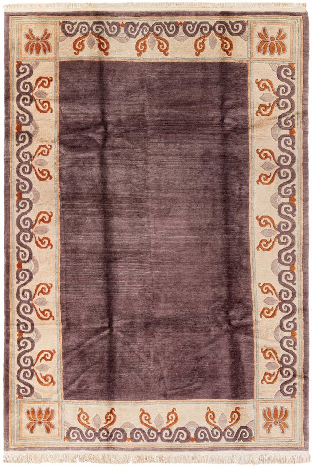 Detail image of 6' 6 x 9' 7 Hand Knotted Tibet Wool Rug