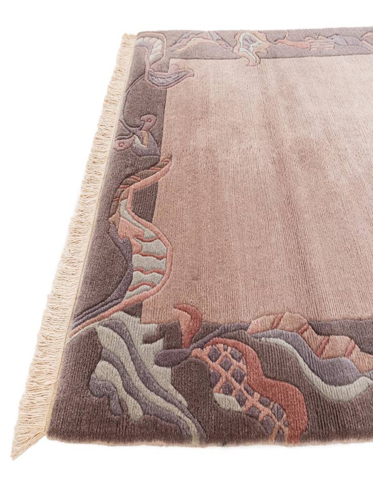 Detail image of 4' x 5' 10  Hand Knotted Tibet Wool Rug