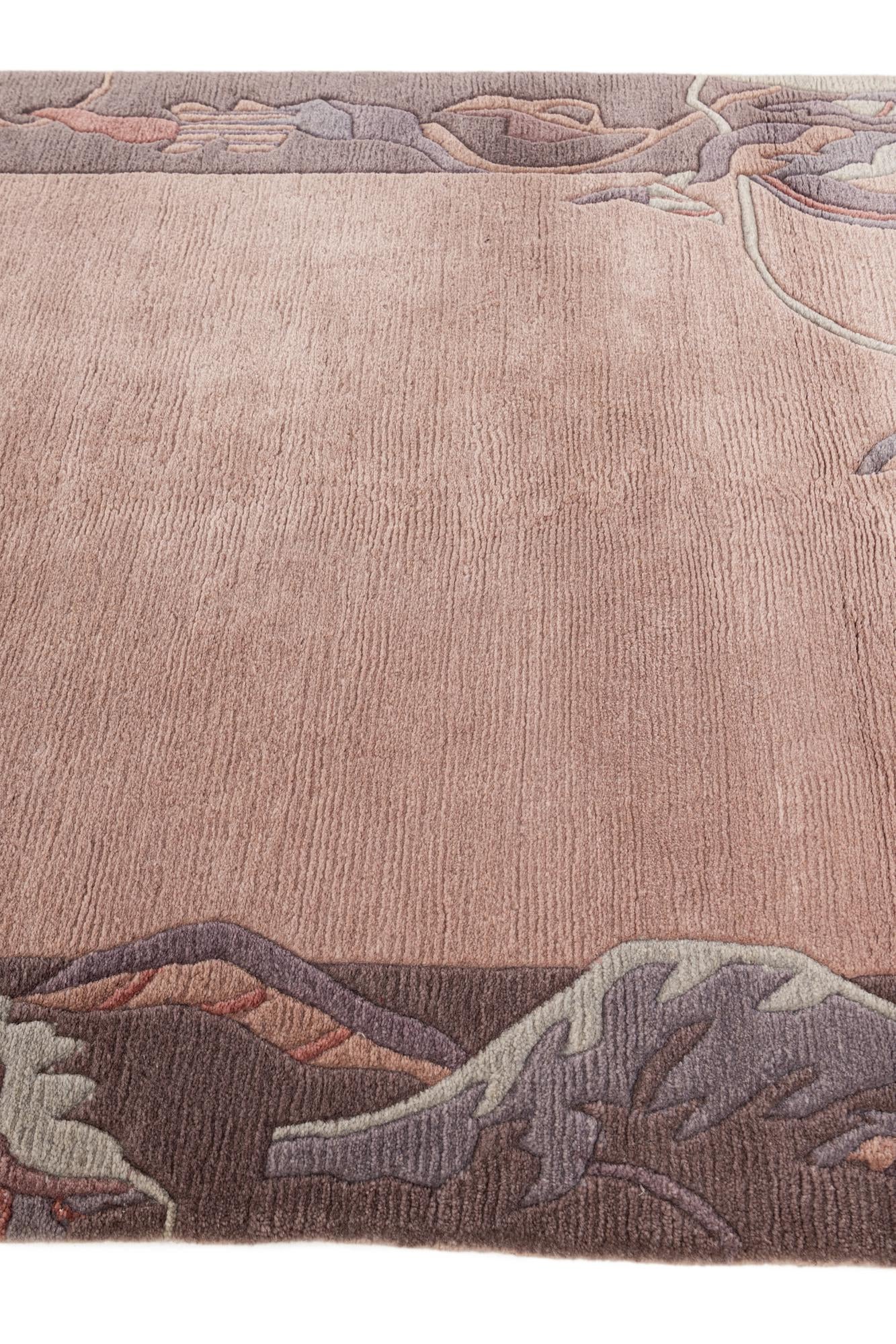 4' x 5' 10 Hand Knotted Tibet Wool Rug