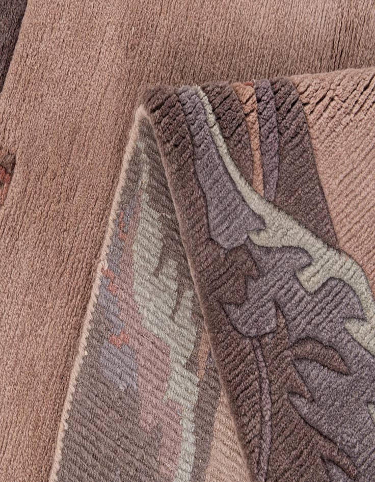 Detail image of 4' x 5' 10  Hand Knotted Tibet Wool Rug