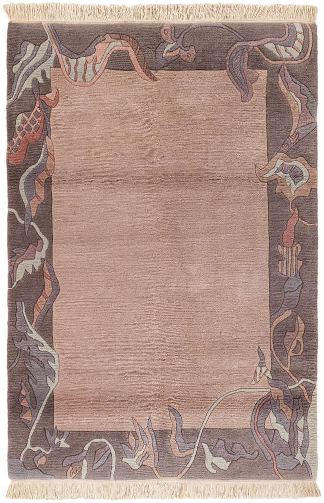 4' x 5' 10 Hand Knotted Tibet Wool Rug
