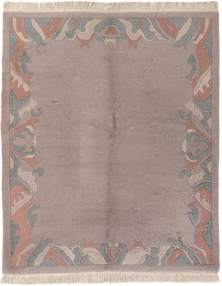 Detail image of 5' 10 x 7' 10 Hand Knotted Tibet Wool Rug