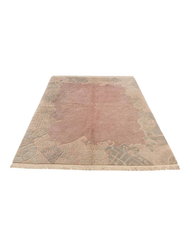 Detail image of 5' 8 x 8' Hand Knotted Tibet Wool Rug