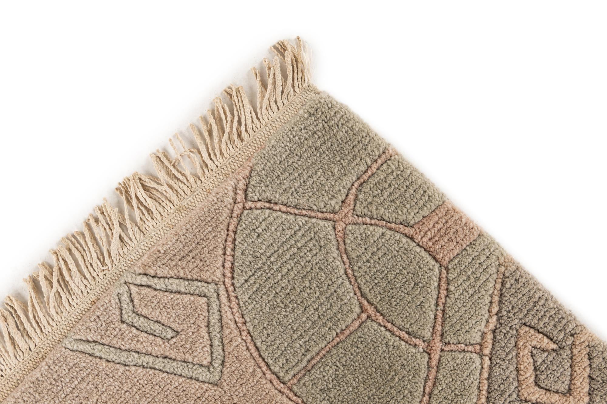 5' 8 x 8' Hand Knotted Tibet Wool Rug