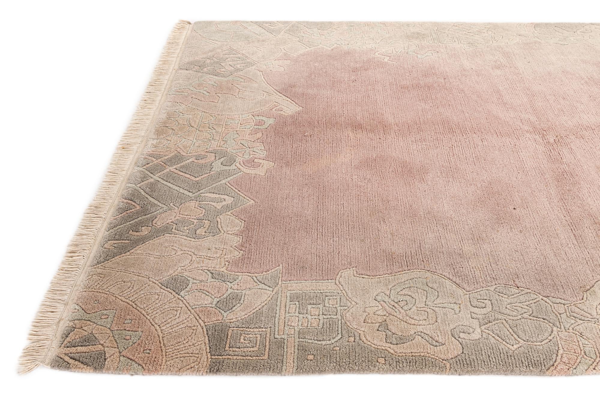 5' 8 x 8' Hand Knotted Tibet Wool Rug