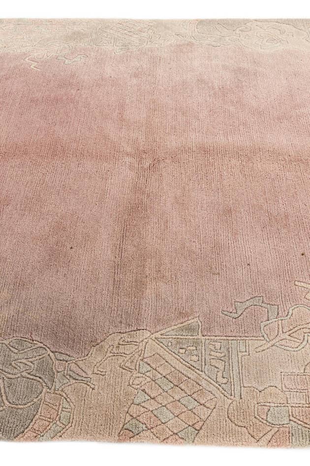 Detail image of 5' 8 x 8' Hand Knotted Tibet Wool Rug