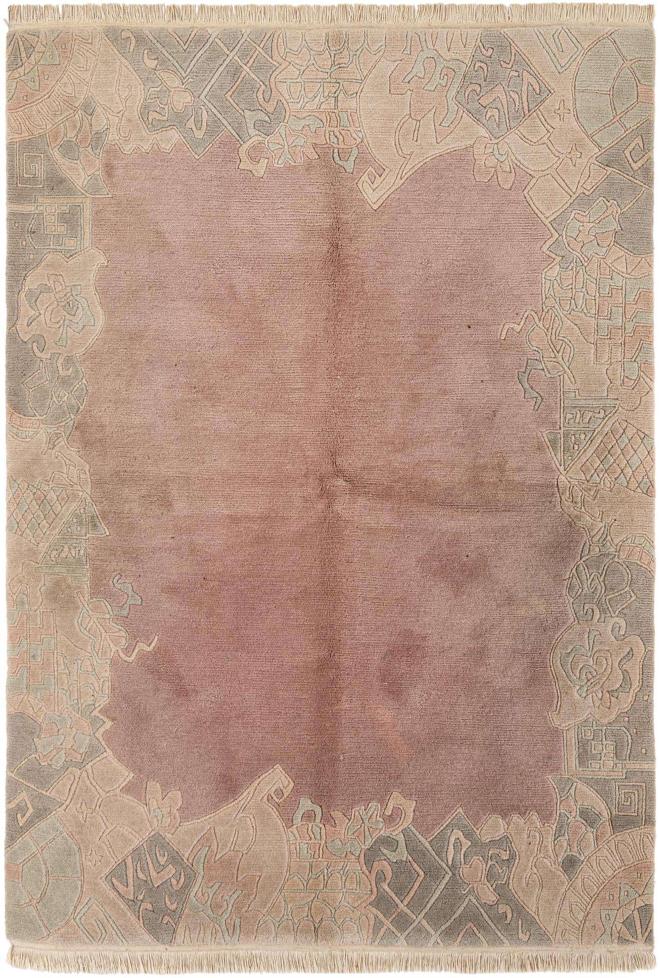 5' 8 x 8' Hand Knotted Tibet Wool Rug
