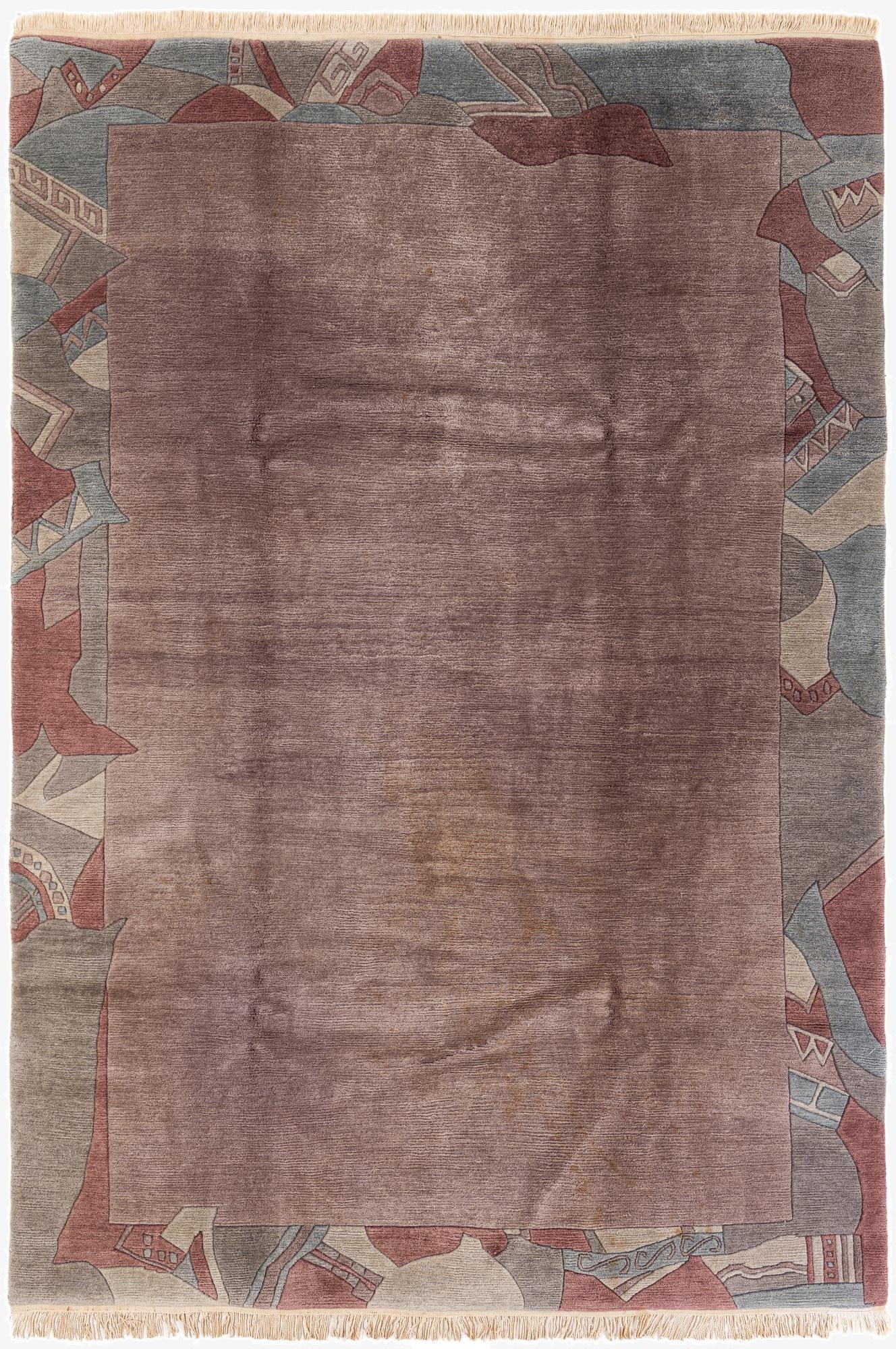 6' 8 x 9' 8  Hand Knotted Tibet Wool Rug