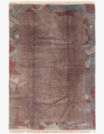6' 8 x 9' 8 Hand Knotted Tibet Wool Rug