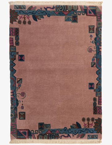 4' 1 x 5' 9 Hand Knotted Tibet Wool Rug